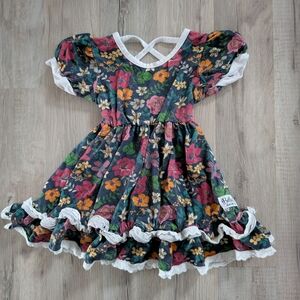Bella & Omi Floral Ruffle Dress, 18-24m (X1)